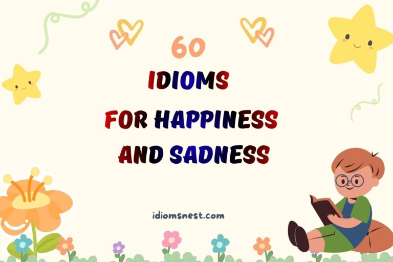 idioms for happiness and sadness