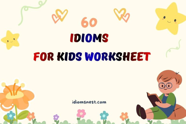idioms for kids worksheet