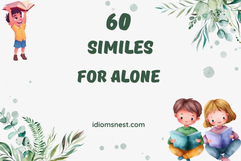 similes for alone