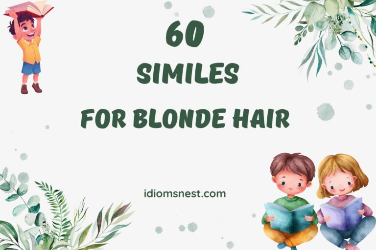 similes for blonde hair
