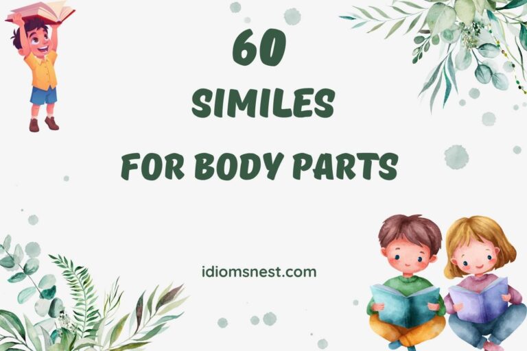 similes for body parts