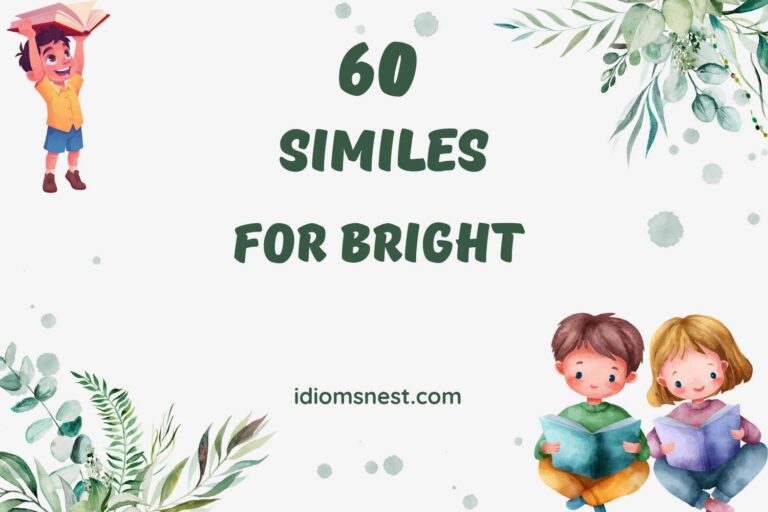 similes for bright