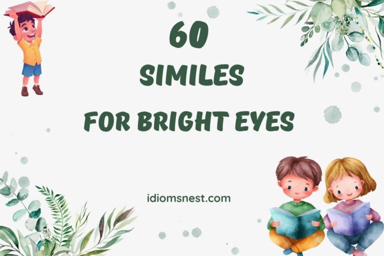 similes for bright eyes