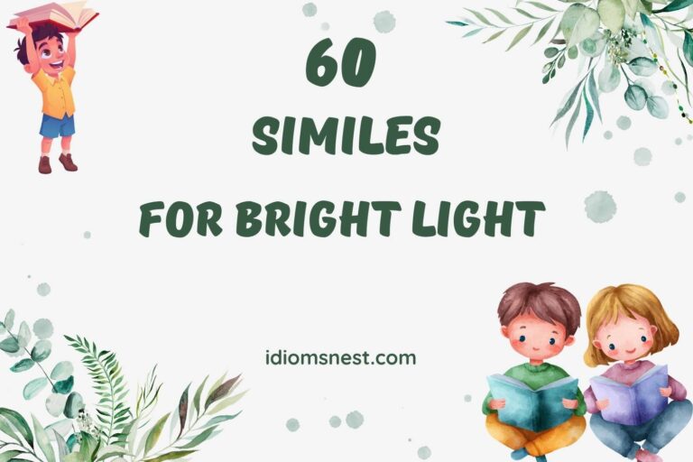 similes for bright light