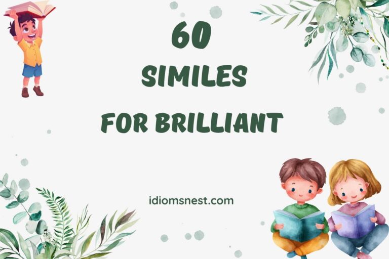 similes for brilliant
