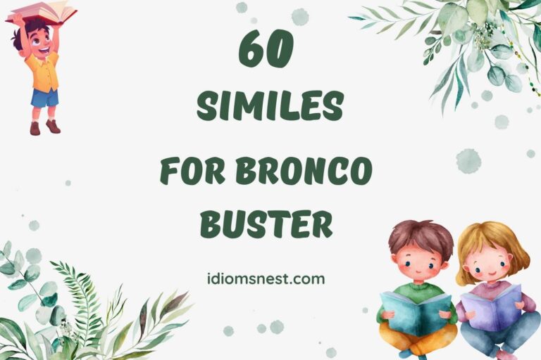 similes for bronco buster
